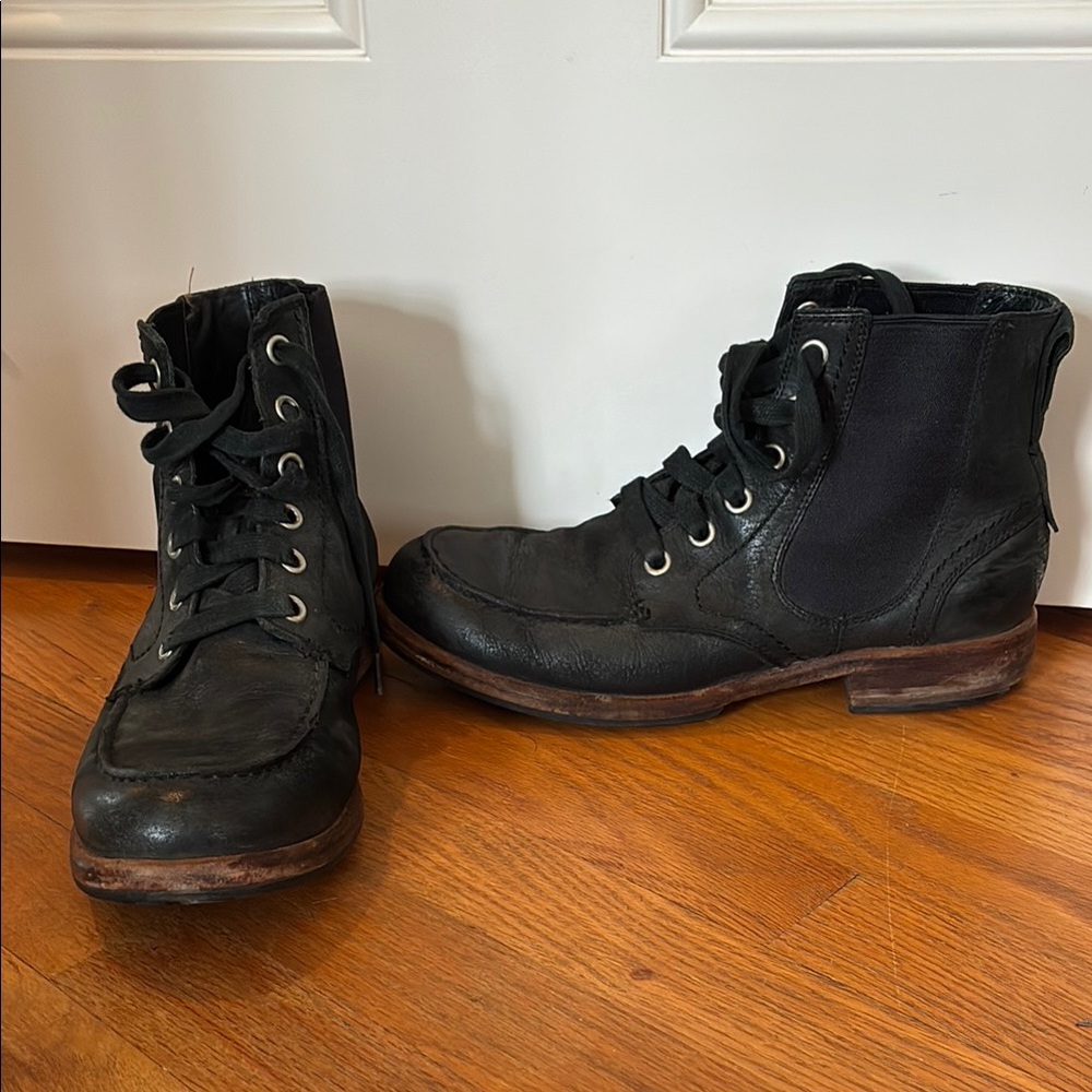 Men's Black UGG Leather Boots